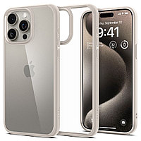 Husa pentru iPhone 15 Pro Max - Spigen Ultra Hybrid - Natural Titanium