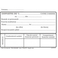 Dispoziție plată/încasare casierie offset A6, 55 g/mp, 100 file RQ