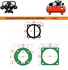 Garnituri set pentru cap compresor de aer V 65mm CH083 Mod.6(J), foto 5