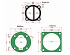 Garnituri set pentru cap compresor de aer V 65mm CH083 Mod.6(J), foto 7