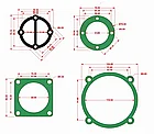 Set complet de 7 garnituri cap compresor de aer cu 2 cilindri de 51mm CH094 Mode.17(A), foto 3