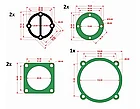 Set complet de 7 garnituri cap compresor de aer cu 2 cilindri de 51mm CH094 Mode.17(A), foto 4