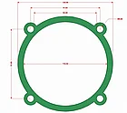 Set complet de 7 garnituri cap compresor de aer cu 2 cilindri de 51mm CH094 Mode.17(A), foto 8