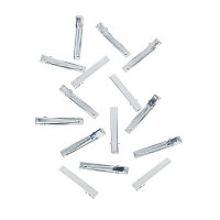 Set 15 Clame par simple argintii, metal, 5.5 cm X 1 cm