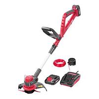 Motocoasa, trimmer, pentru tuns iarba, Worcraft, electric, cu acumulator, incarcator 20V Li-ion, maner