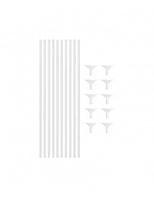 Set 10 Bete Si 10 Rozete Albe 40 cm
