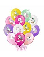 Set 12 baloane latex imprimate cu unicorni 30 cm