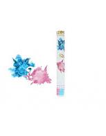 Tun confetti gender reveal cu pudra colorata roz, 40 cm