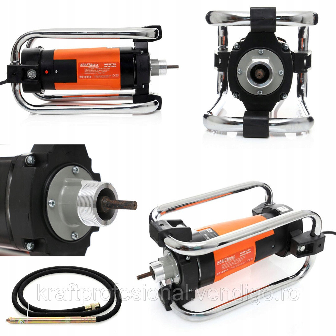 Vibrator pentru beton motor + lance de 6 metri KraftProfesional KD10845 - foto 1 - id-p95033195