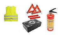 Kit Siguranta Auto complet omologat R.A.R Stingator 1kg 2x Triunghi Trusa Medicala Vesta
