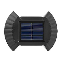 Aplica solaraLED bidirectionala pentru perete Flippy, in forma de funda, 8 LED-uri, material ABS si PC, lumina