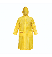Pelerina cu gluga impermeabila din pvc. 2 buzunare. inchidere cu