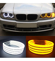 Angel eyes cotton compatibil bmw e90 fara lupa. lumina: alba drl +