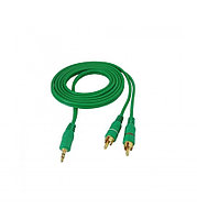 Cablu jack 2rca 3.5mm.10m verde miv