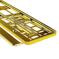 Suport numar inmatriculare din plastic, calitate Premium, culoare AURIU