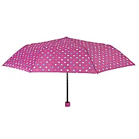 Umbrelă damă MINI manuală Perletti roz cu buline