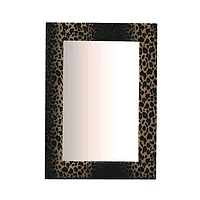 Oglindă de perete, cu ramă din catifea, model animal print, 70x50 cm