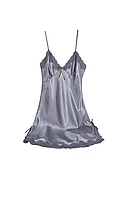 Rochita de noapte/pijama sexy din satin, pentru dama-GRI,M