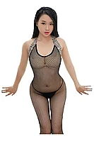 Compleu tip plasa sexy cu design animal print, pentru dama, marime universala