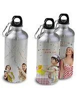 Bidon sport argintiu 750ml personalizat