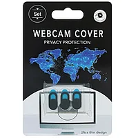 Set 30 protectii Webcam / camera, ABS, Negru