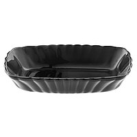 Platou PASABAHCE Mezze 17.9x11.4cm, sticla neagra