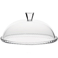Platou rotund cu capac 32cm, sticla, PASABAHCE Patisserie