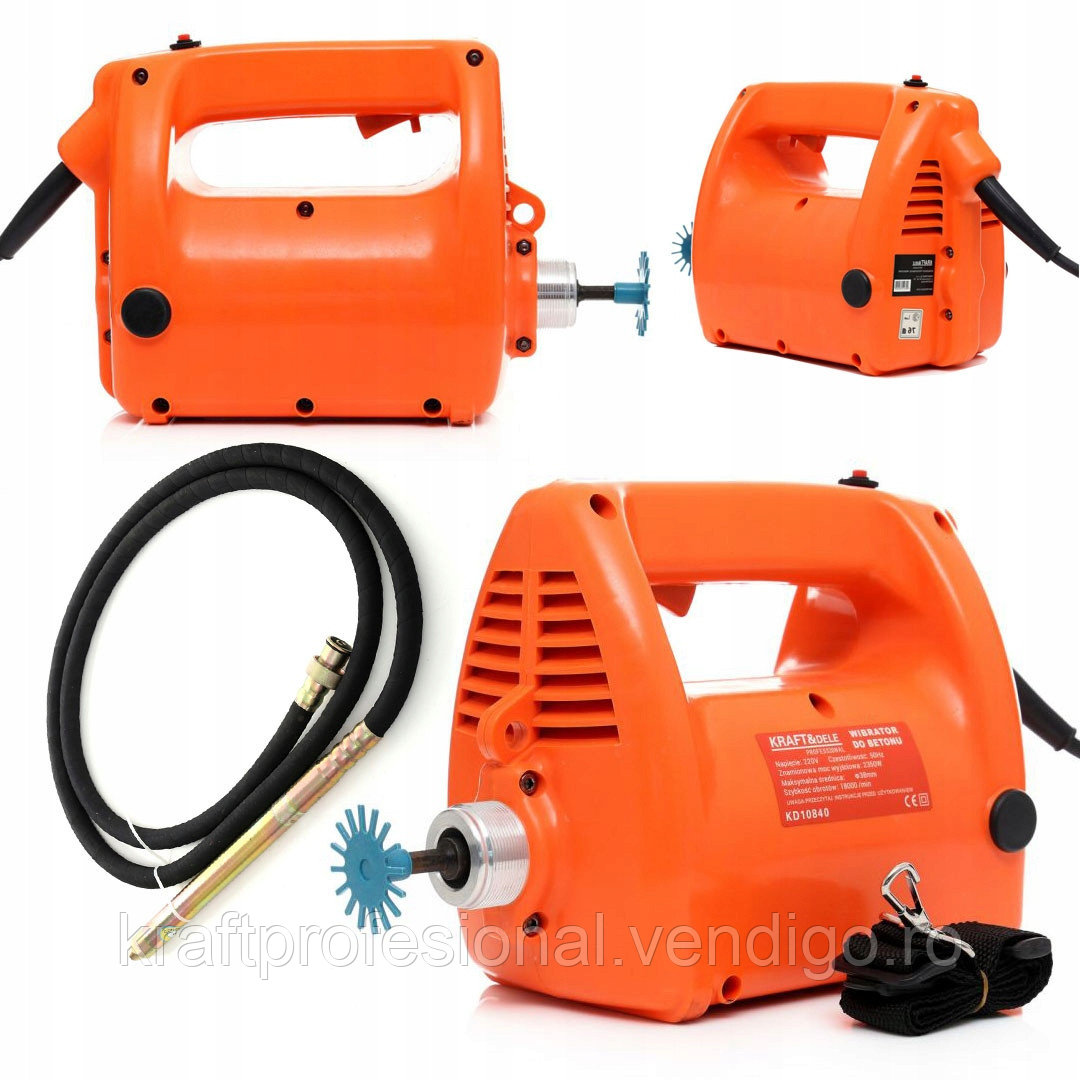 Vibrator pentru beton + lance de 4 metri ,38mm KD10840 + KD10841 - foto 1 - id-p95266500