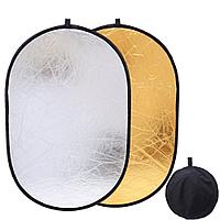Blenda foto 2 in 1 gold/silver ( 90 x 120 cm )