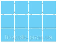 Plăci ceramice pentru pereți Confetti albastru, pânză 30x40, 12 bucăți 9,9x9,9, 1211 (1211)