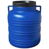 Bidon Mercaton din Plastic Alimentar HDPE cu Capac prin Infiletare si Manere, 30 Litri, Albastru