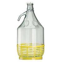 Damigeana Mercaton de Sticla cu Cos din Plastic si Dop cu Sarma, Inchidere Ermetica, 5 Litri