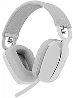 Headphones Logitech Zone Vibe 100 Lightweight Wireless Over Ear Noise Canceling Microphone Off White -