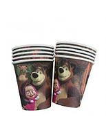 Set 10 pahare MASHA si ursul 200 ml