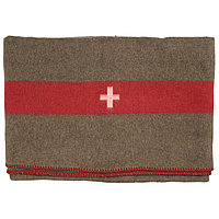 Patura CH Wool Blanket, "Army", Brown, Replica Armata Elvetiei, 200 x 150 cm, MFH 32350