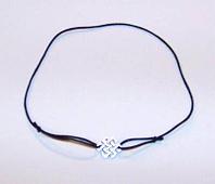 Bratara neagra, reglabila, cu Nod Mistic