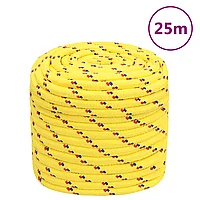 Frânghie de barcă, galben, 18 mm, 25 m, polipropilenă