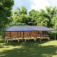 Cort de petrecere profesional, antracit, 4 x 9 m, 90 g/m²
