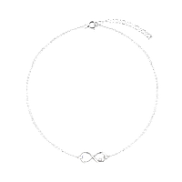 Bratara de picior din argint, infinit cristal, 19-24 cm