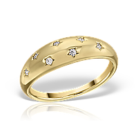 Inel Starry Night placat cu aur galben, zirconiu, marime 57