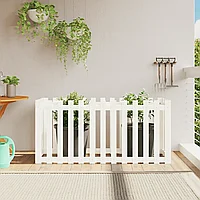Pat înălțat grădină design gard alb 150x50x70cm lemn pin tratat