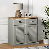 Servantă cu sertare VIGO , gri, 78x40x75 cm, lemn masiv de pin