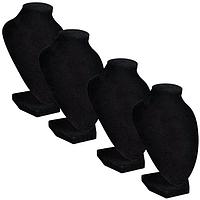 Bust negru prezentare coliere 9 x 8,5 x 15 cm, 4 buc