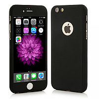 Husa Apple iPhone 5/5S/SE, FullBody Black, acoperire completa 360 grade cu folie de sticla gratis