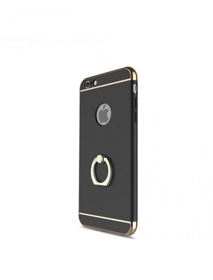 Husa Apple iPhone 7, Elegance Luxury 3in1 Ring Black - foto 1 - id-p90090606