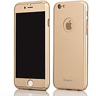 Husa Apple iPhone 6/6S, FullBody Elegance Luxury iPaky Gold , acoperire completa 360 grade cu folie de sticla