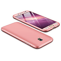 Husa Samsung Galaxy J3 2017, FullBody Elegance Luxury Rose-Gold, acoperire completa 360 grade cu folie de