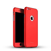 Husa Apple iPhone 7, FullBody Elegance Luxury iPaky Red, acoperire completa 360 grade cu folie de sticla