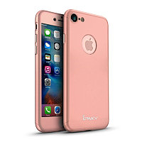Husa Apple iPhone 6 Plus/6S Plus, FullBody Elegance Luxury iPaky Rose-Gold , acoperire completa 360 grade cu
