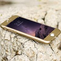 Husa Apple iPhone 8, FullBody Elegance Luxury Gold, acoperire completa 360 grade cu folie de sticla gratis